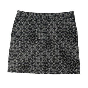 Kenneth Cole Black and White Circle Y2K Mini Skirt